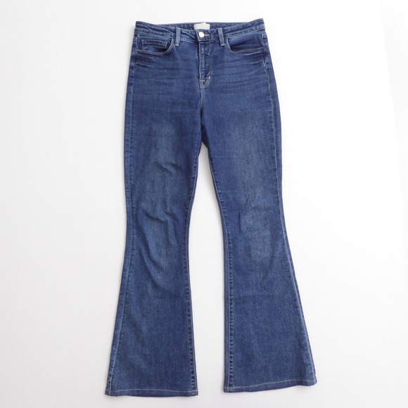 L'AGENCE Denim - L'AGENCE Women Jeans Blue Marty High Rise Flare Rowan Size 28 x 31.5"
